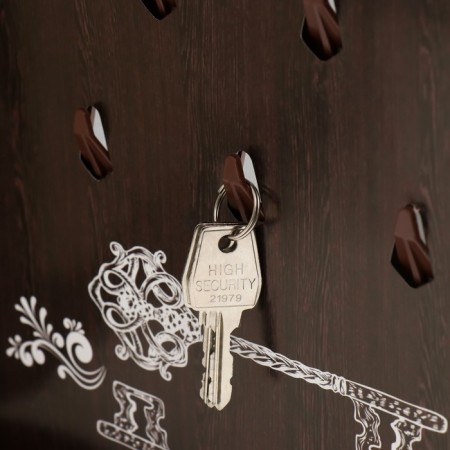 Closed Key "Multi -colored letters (Home)" 26.5x31.5 cm nut-3