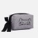 Cosmetic bag with a zipper, with a lining, the color is gray