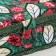 Poinsettia on green needlework box 18x12x9.5 cm