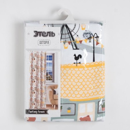 Curtain Ethel "Fantasy Town", 145x260 cm, 100% cotton-5