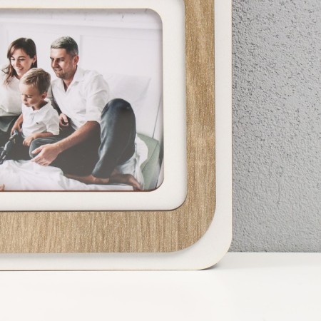 Photo frame LHDF "Love Birds" 46x51 in 6 photos 10x15 cm, col. oak/white (plastic screen)-1