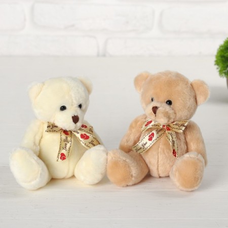 Soft toy "Bear with a bow", color mix-2