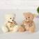 Soft toy "Bear with a bow", color mix