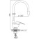 Accoona A4844G kitchen mixer, single -leaf, silicone spout, silumin, white/chrome