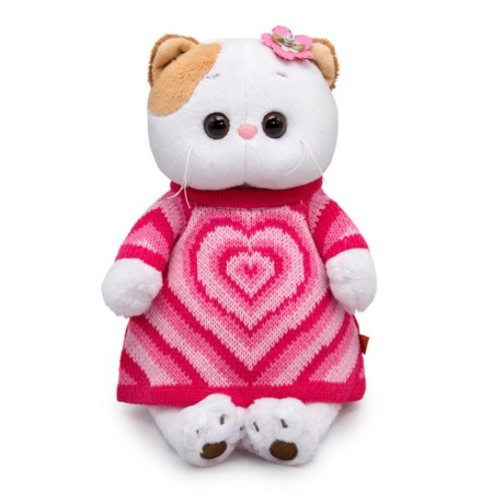 Soft toy "Lee in a knitted dress with a heart", 27 cm