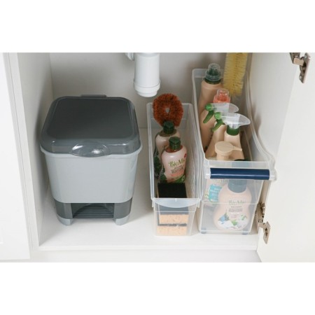 Garbage container with pedal, 8 l, 24 × 25.5 × 29.5 cm, color gray color-2
