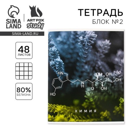 An objective note 48 sheets, A5, nature, with reference materials “September 1: Chemistry”, cover coated cardboard 230 gr., Inner block in a cage 80 gr., Whiteness up to 80%, block No. 2.