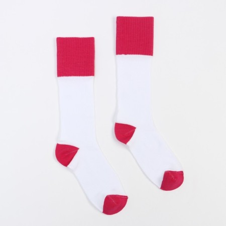 Women's socks minku white color/fuchsia, rr 36-39 (23-25 ​​cm)
