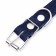 Collar of a single-layer leather, 54 x 2.5 cm, Osh 35-45 cm, blue