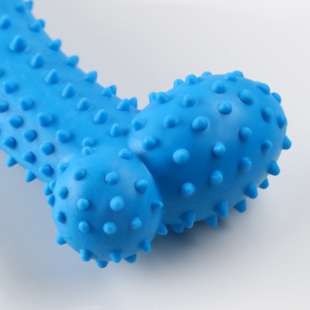 A set of toys for medium dogs "bone (16 cm) and rope (90-100 g)", blue-3