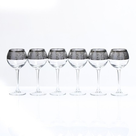 Mini-bar set of 6 glasses 280ml "Jungle" silver-3