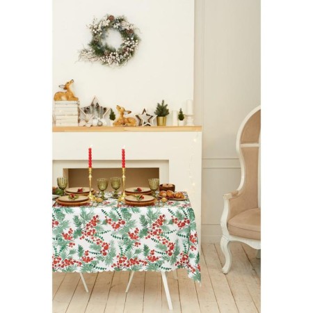 The tablecloth of the New Year's share "SHRISTMAS BERIES" 145*220 +/- 2 cm, 100% p/e-1