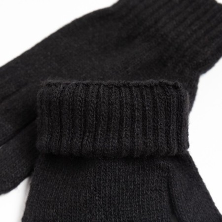 Children's gloves, black color, size 17 (11-12 years)-2
