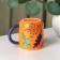 Ceramic mug with a spoon "Herbarium", 350 ml