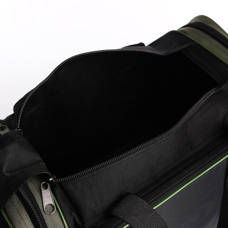 Road bag on lightning, 3 outer pockets, long belt, black color/hack-2