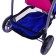 Stroller for dolls, with carrying, three -wheeled, metal frame