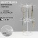 Turntable, 2 tiers of 6 hooks, 21.5 × 21.5 × 41 cm, white color