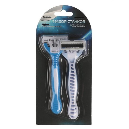 Disposable Luazon razor machines, 6 blades, moisturizing strip, 2 pcs-6