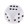 Playing bones, board games, 1.5 x 1.5 cm, white