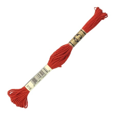 The threads of the DMC 117 (918), 12 pcs. packaged