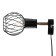 Bra with a switch on the wire "Bianca" E14 40W black 17x11x17cm