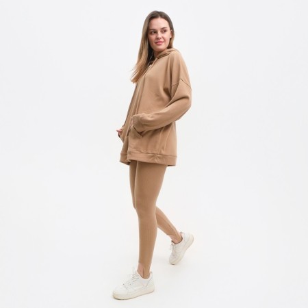 Women's costume (sweatshirt/legins), coffee color, size 44-6
