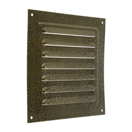 Ventilation grate Zein luxury RM1717Z, 175 x 175 mm, with a grid, metal, gold-4