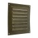 Ventilation grate Zein luxury RM1717Z, 175 x 175 mm, with a grid, metal, gold