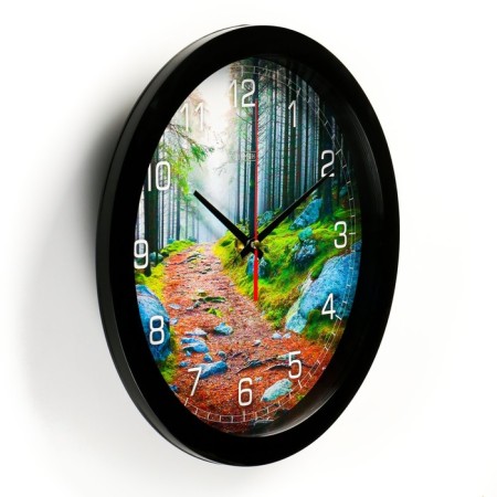 Wall clock, D-28 cm, interior, "forest trail", silent-1
