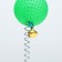 Teaser "corrugated ball with feathers on a suction cup", a ball 3.8 cm, green
