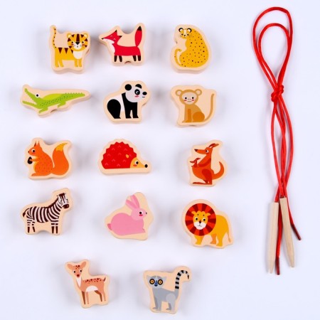 Children's Wooden Toy 2 B1 Balancir + Lining "Beasts" 18 × 9.5 × 10 cm-2