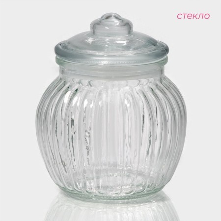 Glass Bank for bulk products "Reya", 500 ml, 12 × 14 cm-1