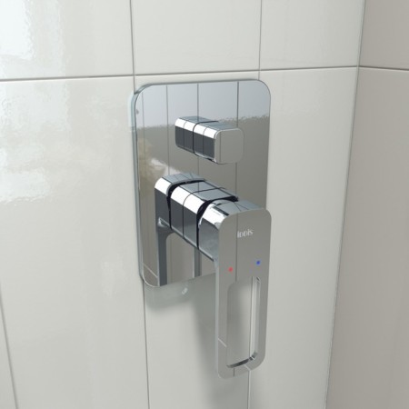 Shower mixer IDDIS SLIDE SLISB00I67, single -leaf, without watering can, without spout, chrome-2