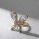 The ring "Butterfly" is elegant, the color is white in gold, dimensionless
