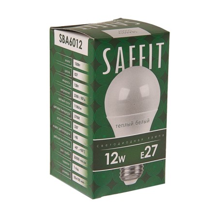 LED LED SAFFIT SBA6012, A60, E27, 12 W, 230 V, 2700 K, 1100 lm, 220 °, 112 x 60 mm-1
