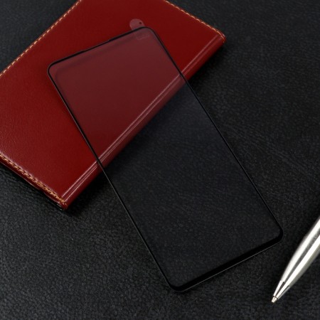 MIUKO protective glass for itel P55, full glue, black frame-1