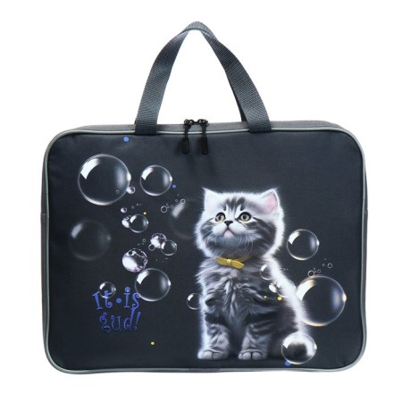 Folder with handles Textile A4, 370 x 280 x 60 mm, Stavia "soap bubbles"