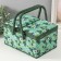 Casket for needlework "Field flowers on green" 19x26x14.5 cm