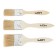 Set of brushes scrap, natural bristles, wooden handle, 1-1.5-2 ", 25, 38, 50 mm