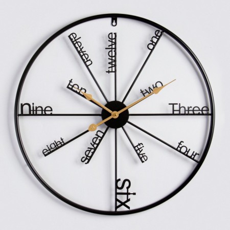 Wall clock, series: loft, "pool", smooth move, D-60 cm-1