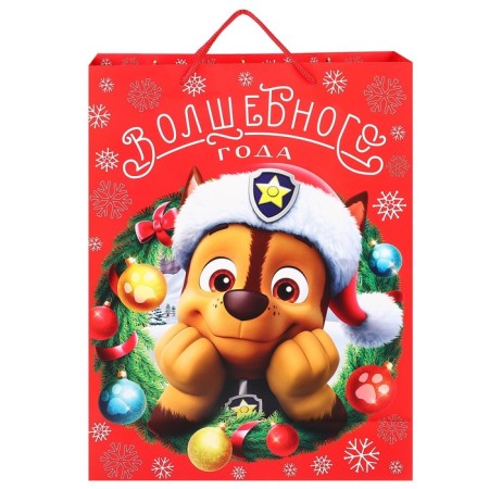 New Year. Gift package, 23x27x11.5 cm, packaging, puppy patrol-3