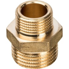 Ниппель переходной STOUT SFT-0003-001238, 1/2" x 3/8", наружная/наружная резьба