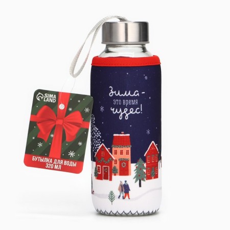 New Year. Water bottle "Winter - Miracles time", 350 ml-7