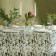 Benching tablecloth Apple Flowers 146x250 cm, 100% cotton, martial 164 g/m2