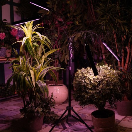 LED lamp with a timer, on a tripod Uniel, 60 watts, LED, IP40, 2280x470x470 mm, black color is black-5