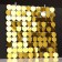 Panel with sequins for photo zones, round, 30*30cm, gold color
