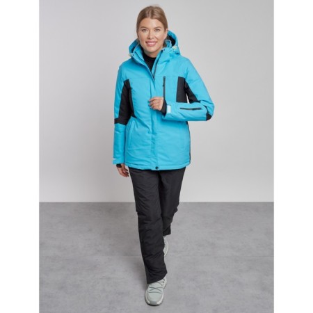 Ski costume female winter, size 48, blue color-5