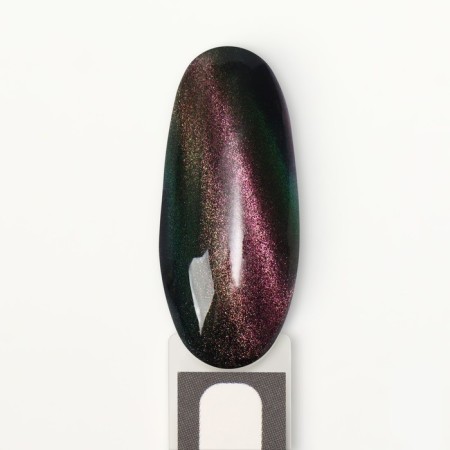 Nail gel polish, “cat`s eye”, 3 phase, 8ml, LED/UV, chameleon/olive color (11)-10