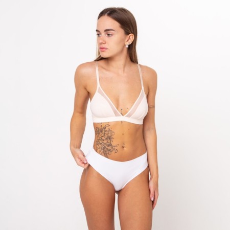 Women's cowards seamless thongs, white color, size 44-46 (l)