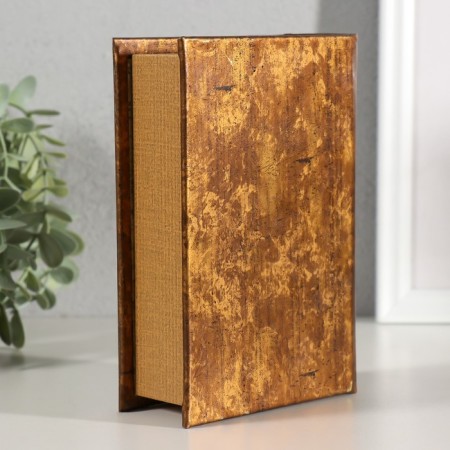 Broke-book wood, leatherette "Eiffel Tower" embossing, under metal 16.5x11.2x5 cm-3